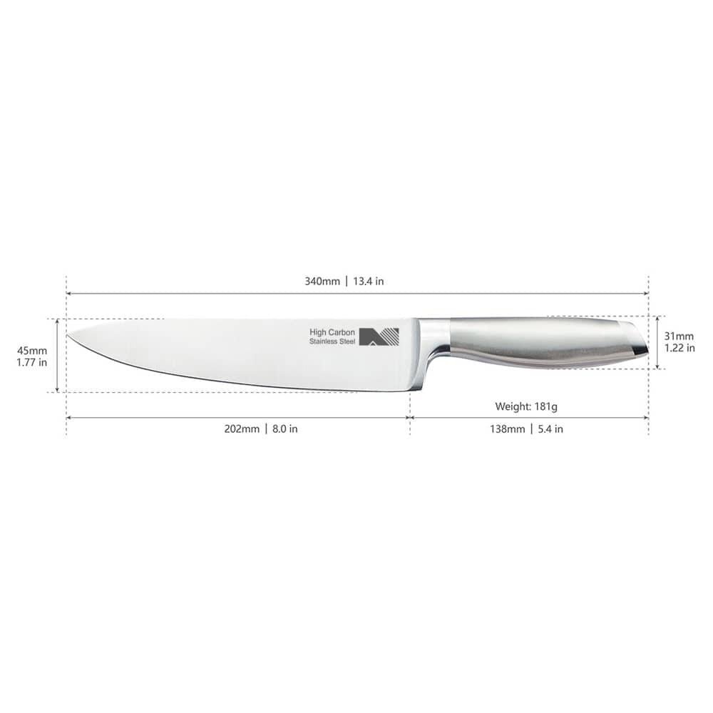8-inch Chef Knife with Hollow Handle - Image 4