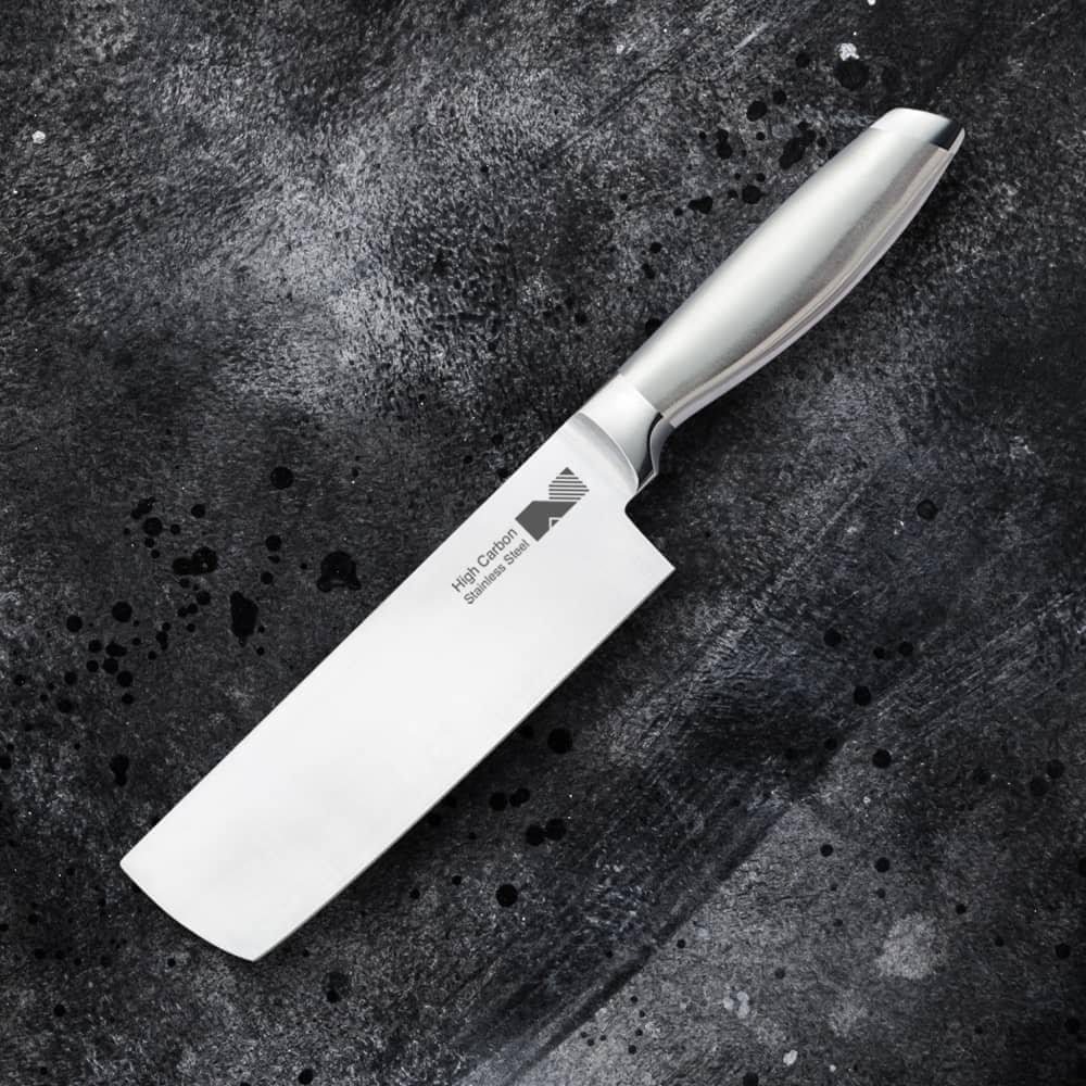 7-inch Nakiri Knife with Hollow Handle - Image 3