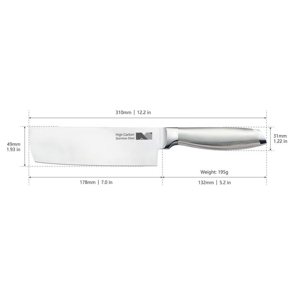 7-inch Nakiri Knife with Hollow Handle - Image 4