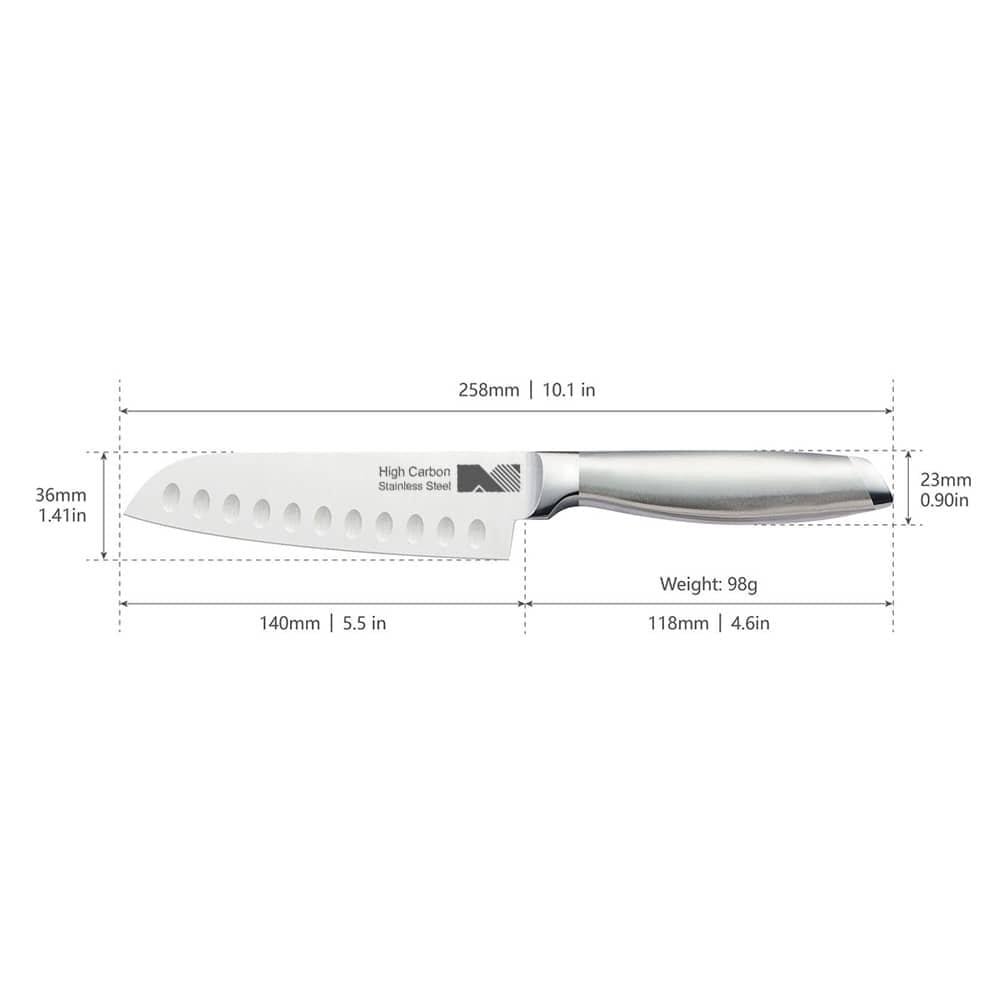7-inch Santoku Knife with Hollow Handle - Image 4