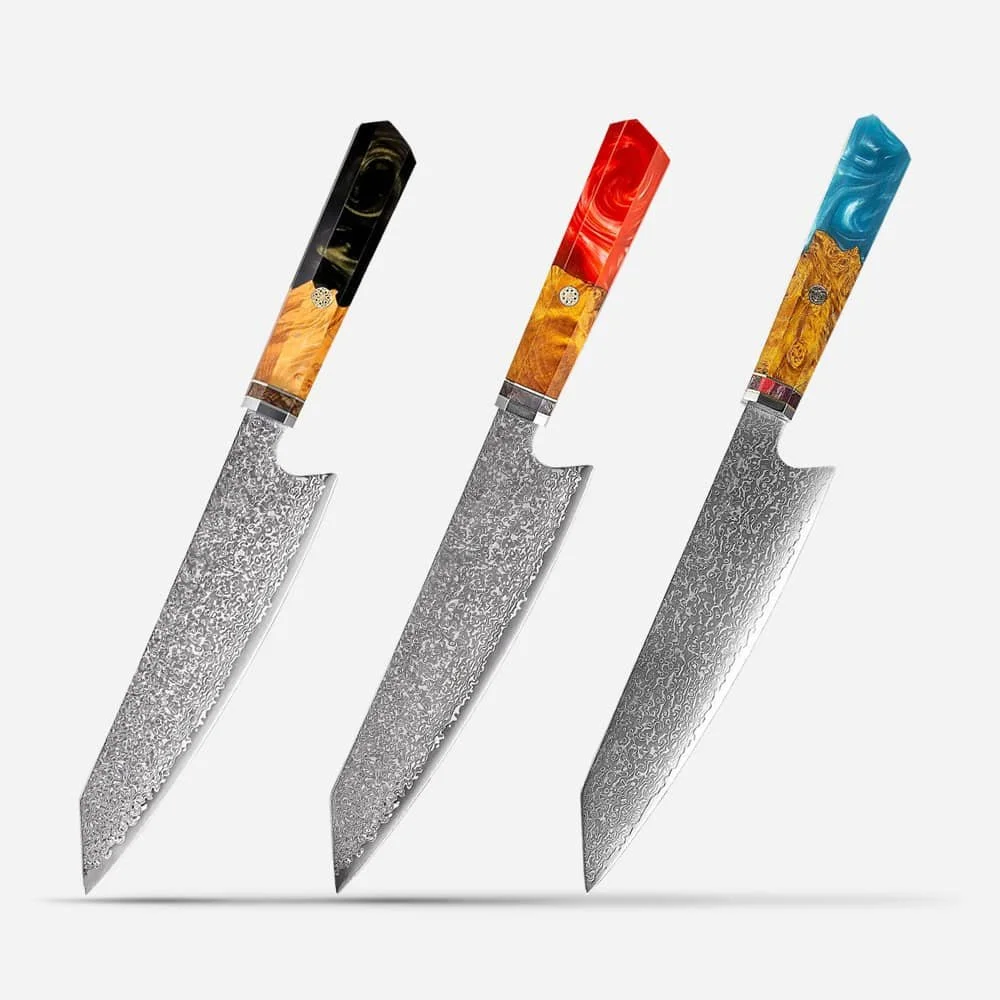 Damascus Japanese Chef with Resin Handle